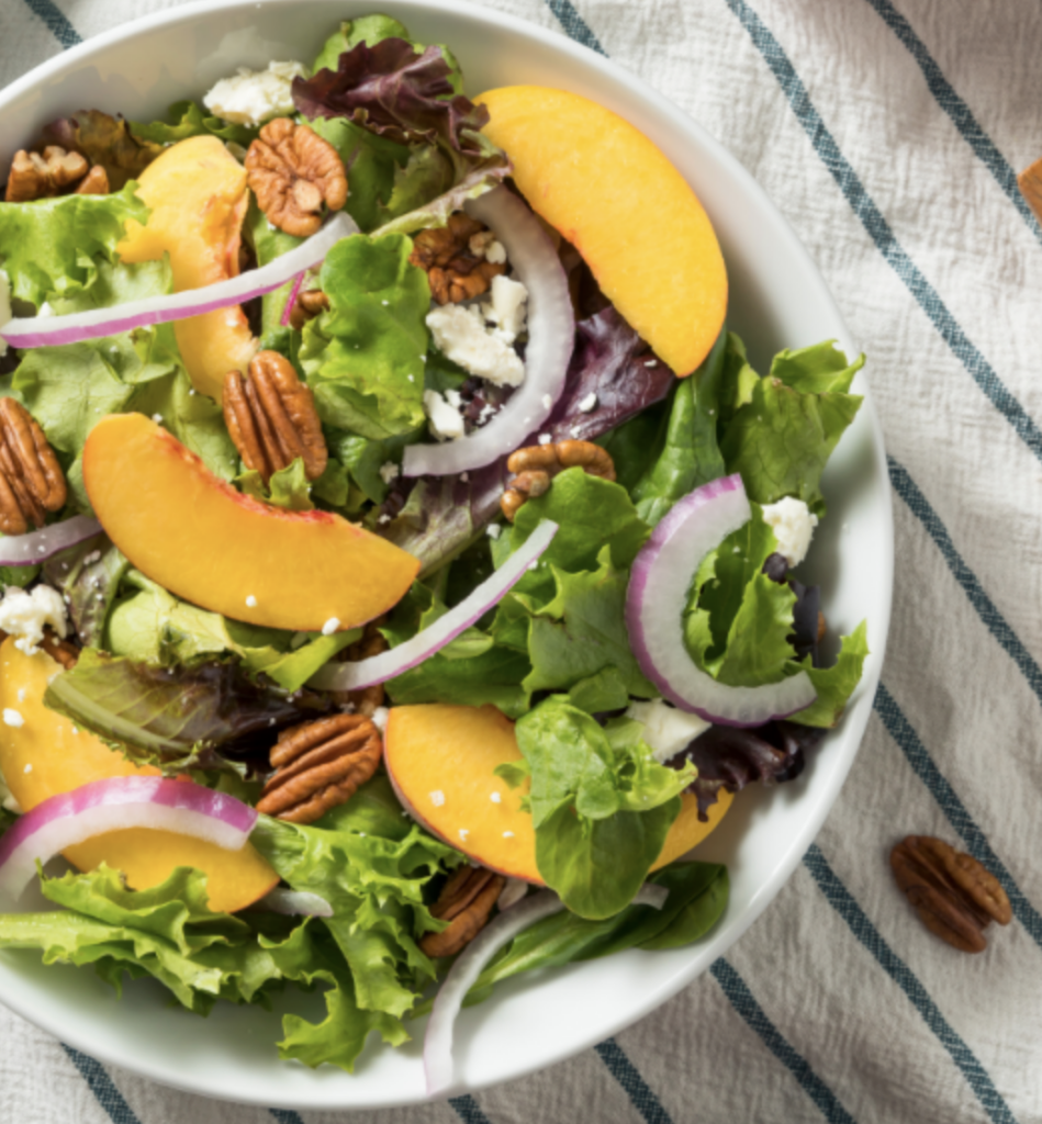 Salade de pêches grillées et magret du Sud-Ouest